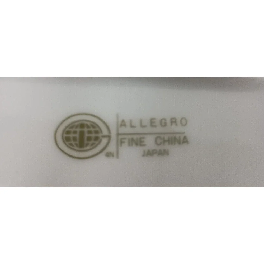 Vintage Allegro Fine China Japan White Porcelain Floral Oval Serving Platter